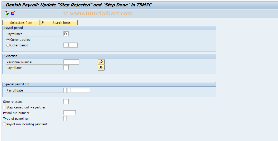 SAP TCode PC00_M09_CRPPWF1M2 - Restore Payroll Statistics
