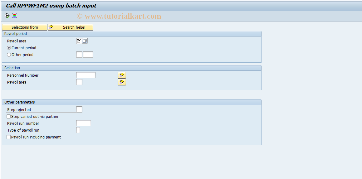 SAP TCode PC00_M09_CSTEP - Refresh Payroll Status