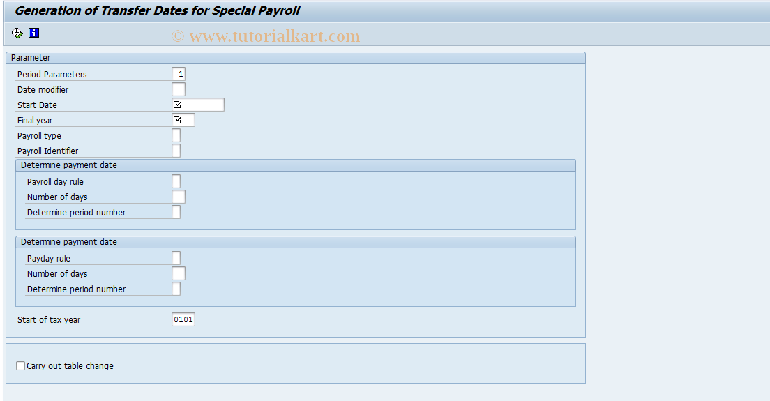 SAP TCode PC00_M09_CTPM0 - Generate date of transfer