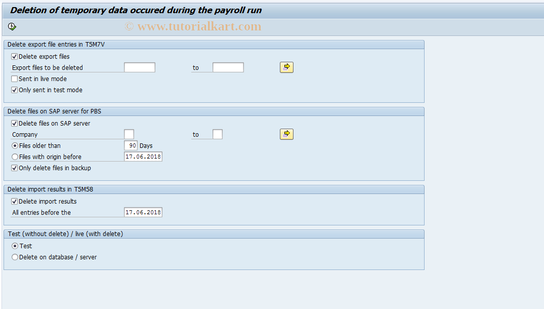 SAP TCode PC00_M09_DELM1 - RPCDELM1