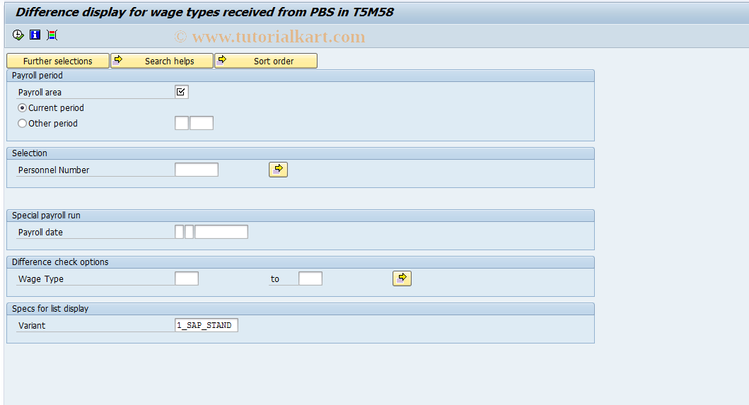 SAP TCode PC00_M09_DIFM0 - RPCDIFM0