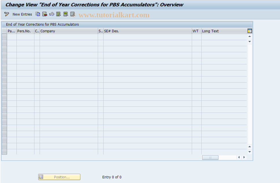 SAP TCode PC00_M09_MYEC - Display Corrections for Year-End