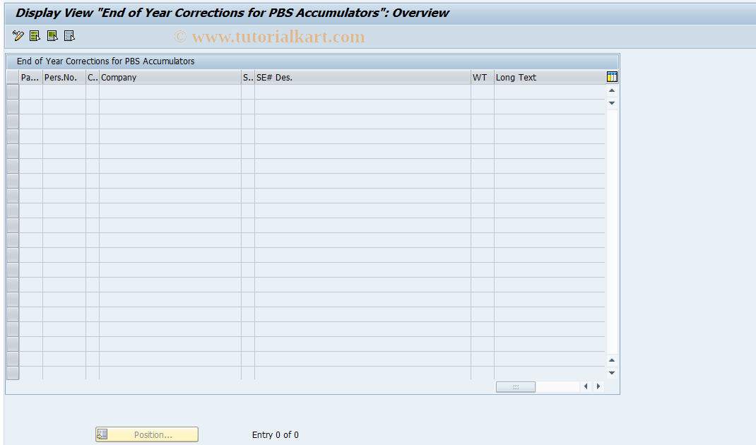 SAP TCode PC00_M09_SYEC - Display corrections for year end