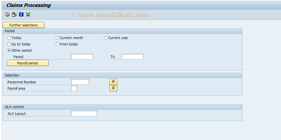 SAP TCode PC00_M10_CLAIMS - Claims processing