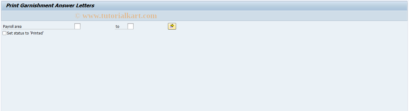 SAP TCode PC00_M10_CPL7U0 - Garnish.Letter-Tax Type/Tax Authorization 10