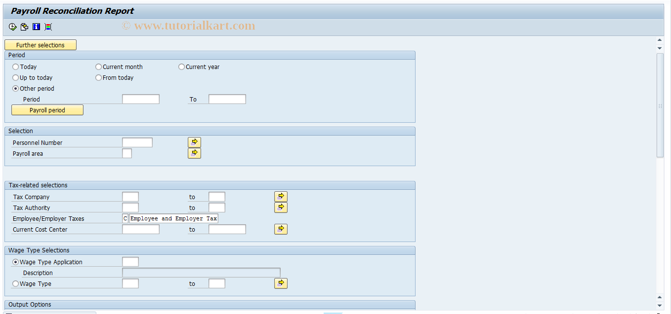 SAP TCode PC00_M10_REC - Payroll reconciliation report