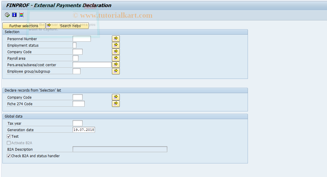 SAP TCode PC00_M12_BOWM_EP - FINPROF - External Payments