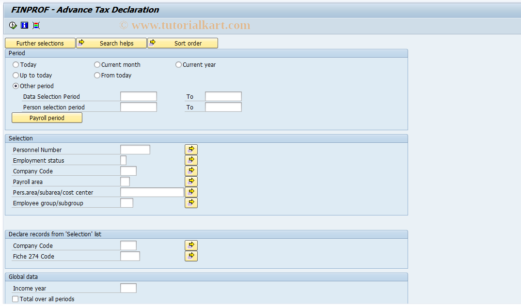 SAP TCode PC00_M12_BOWM_GE - FINPROF - Generate TemSe file