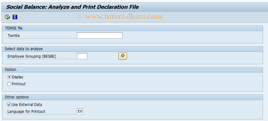 SAP TCode PC00_M12_CSBA - Analyze and Print Declaration