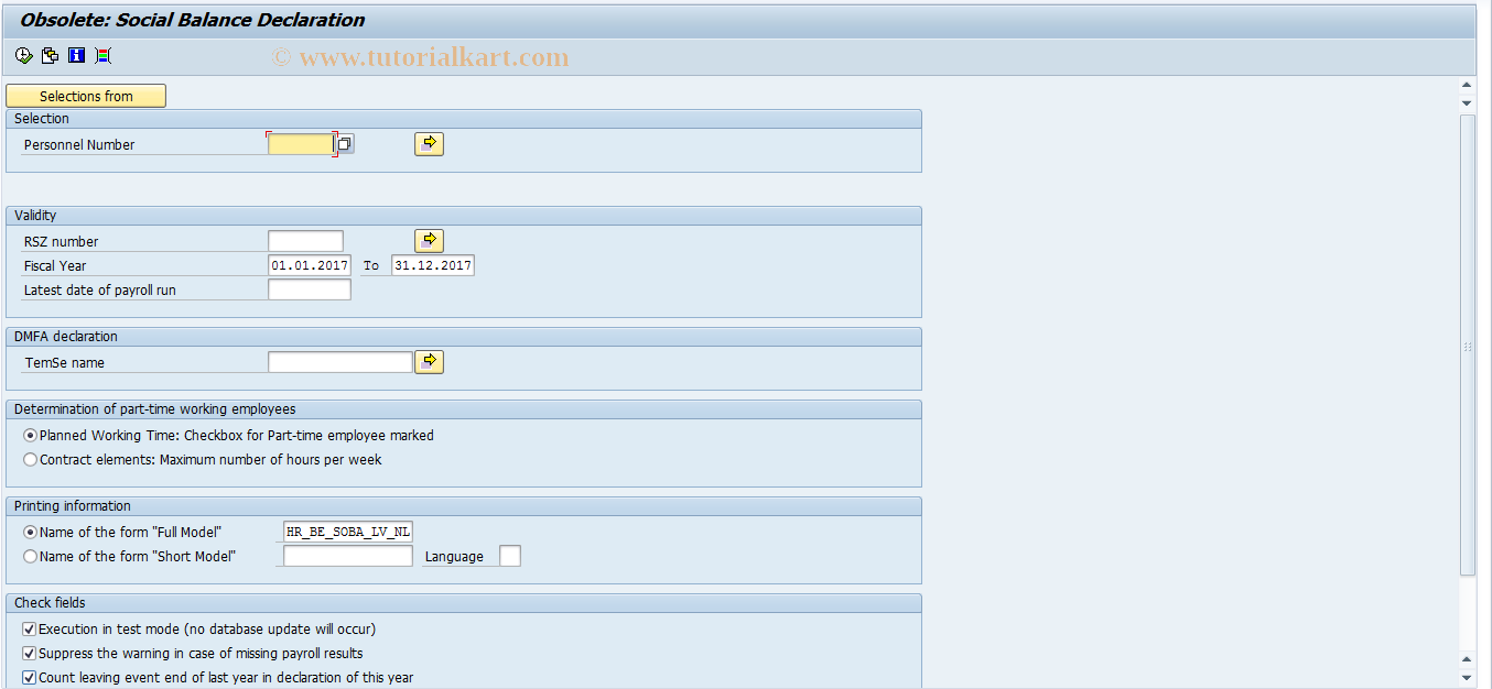 SAP TCode PC00_M12_SOBA - Social Balance