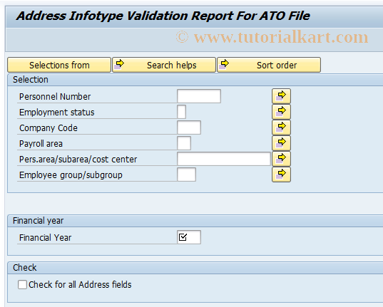 SAP TCode PC00_M13_ADDR - Addr. Infotype Validation For IT0006