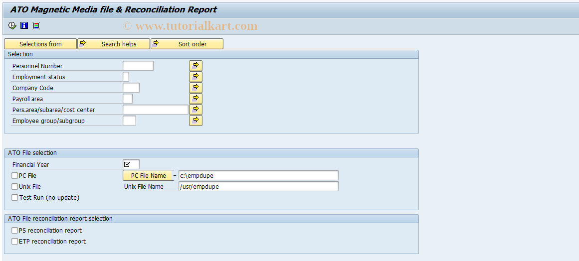 SAP TCode PC00_M13_AP01 - Payment summary mag. med. file