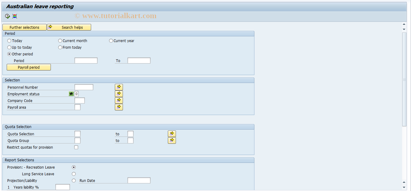 SAP TCode PC00_M13_LEAV - Leave Reports