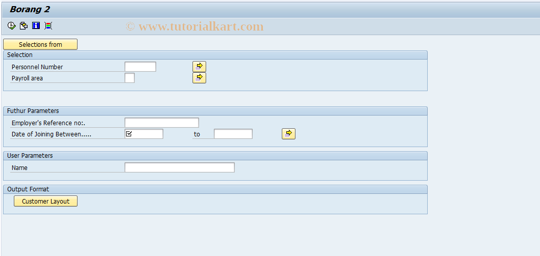 SAP TCode PC00_M14_CSB2 - Run SOCSO Report for Borang 2