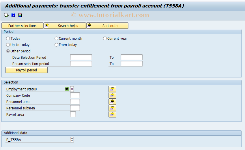 SAP TCode PC00_M15_RPCSPUI0 - Additional payments