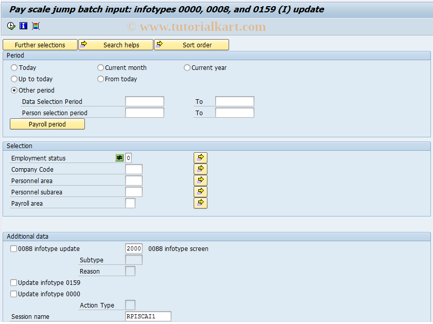 SAP TCode PC00_M15_RPISCAI0 - Batch-Input