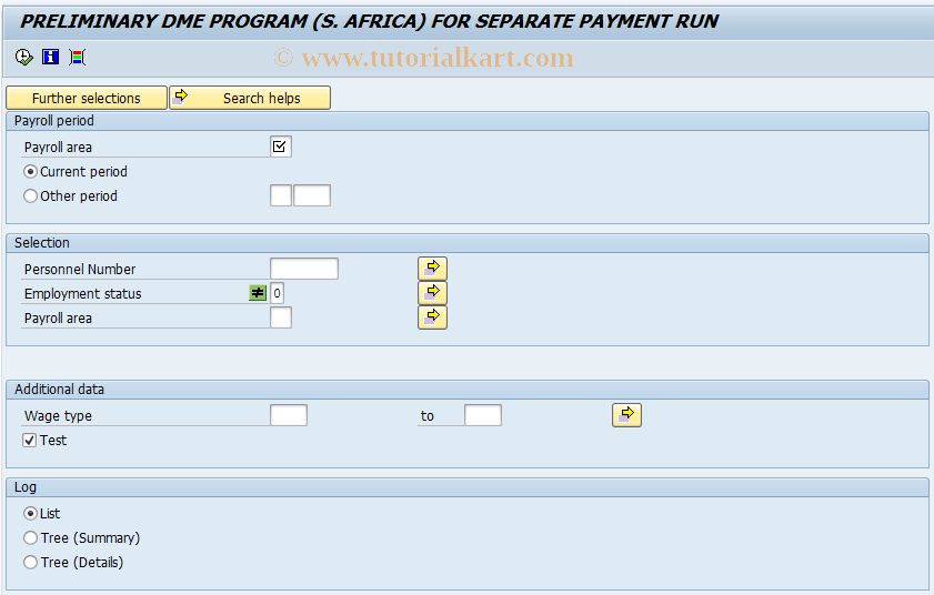 SAP TCode PC00_M16_CDTB - Advance Payment Run - South Africa