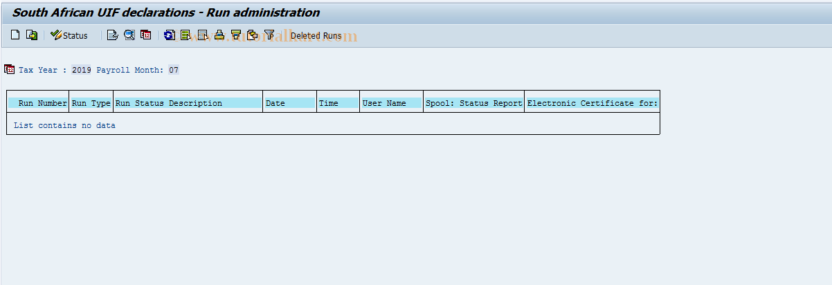 SAP TCode PC00_M16_CUIA - UIF Downloads - Administration