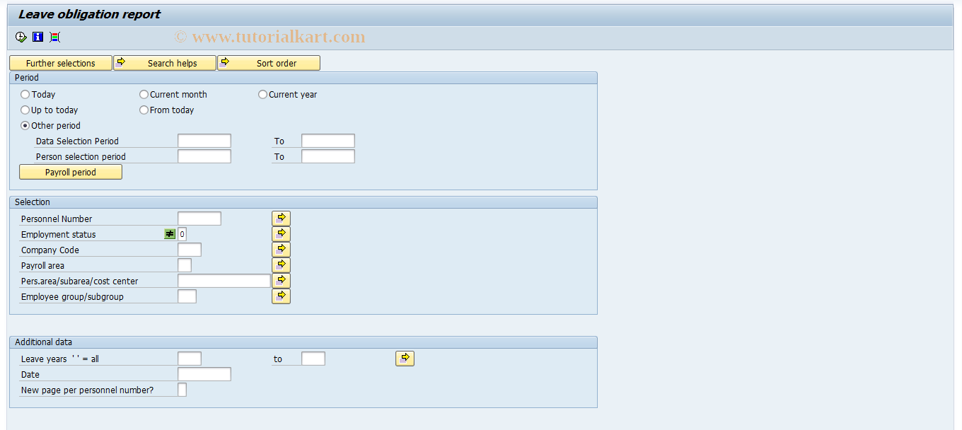 SAP TCode PC00_M16_RPLOBLW0 - RPLOBLW0