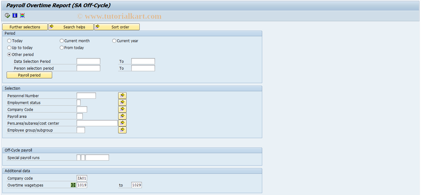 SAP TCode PC00_M16_RPOVTMW0 - RPOVTMW0