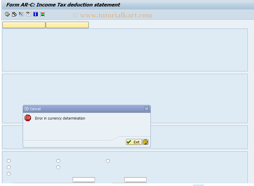 SAP TCode PC00_M17_CARC0 - AR-C form: Deduction statement