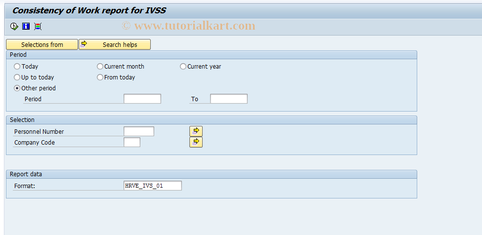 SAP TCode PC00_M17_CIVS0 - Consistency of Work report for IVSS