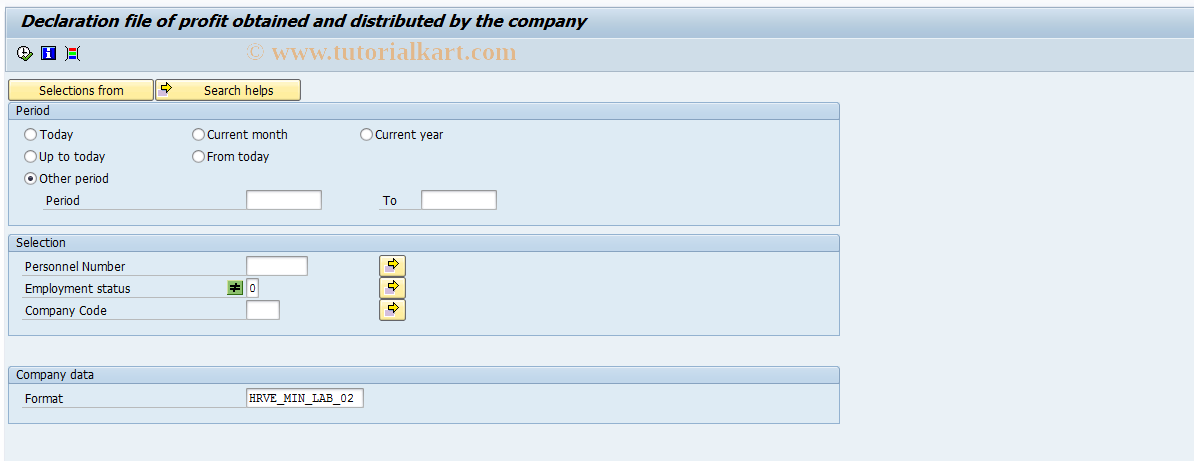 SAP TCode PC00_M17_CPSR0 - Profit share declaration document