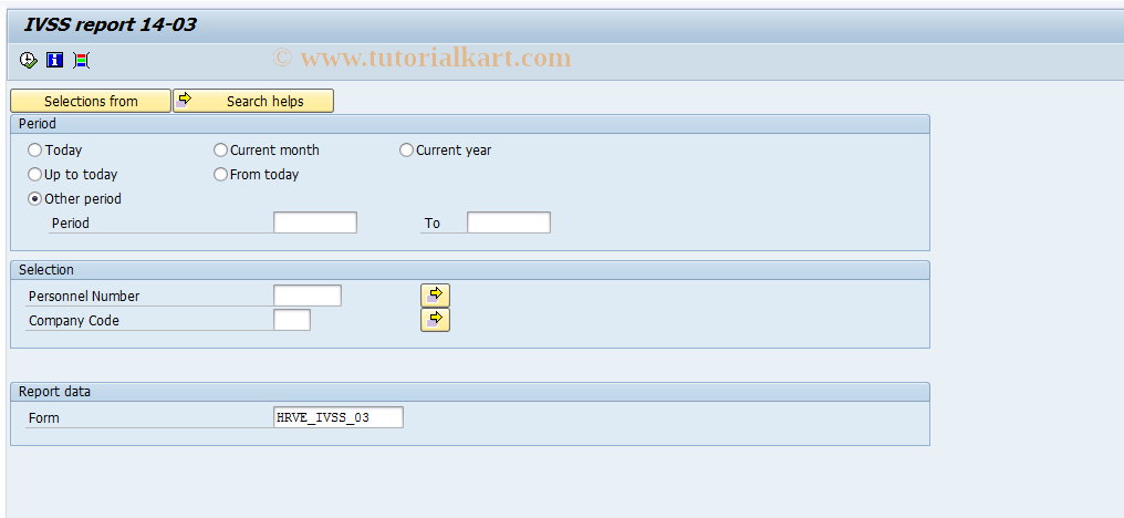 SAP TCode PC00_M17_CSIE1 - IVSS report 14-03