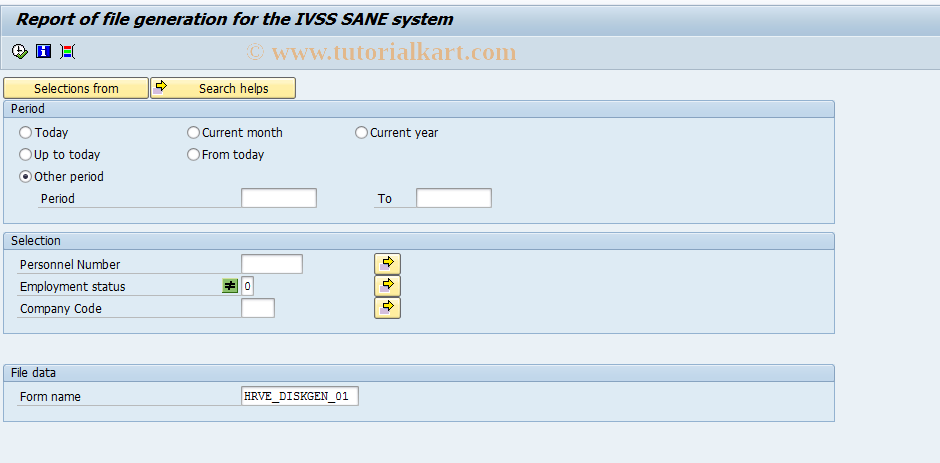 SAP TCode PC00_M17_CSSR0 - File for SANE system