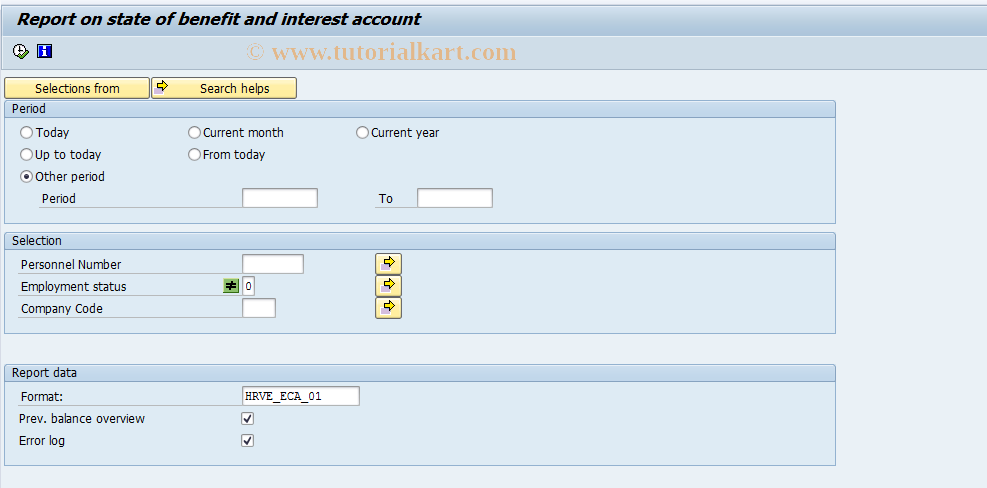 SAP TCode PC00_M17_CSVB0 - Loan and interest account balance