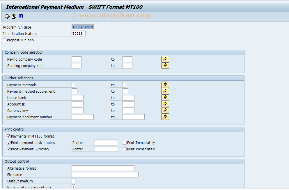 SAP TCode PC00_M17_FFOT - Create DME 17