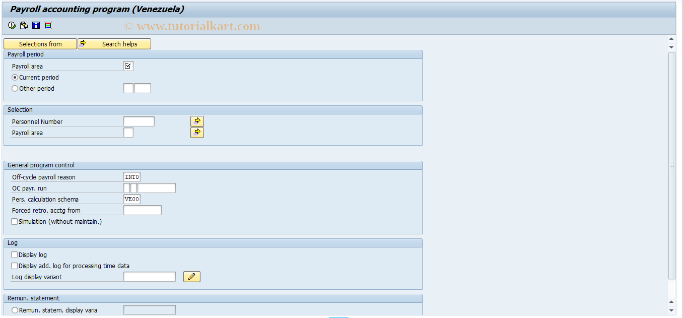 SAP TCode PC00_M17_INT0 - OC payroll accntng for interest pymt