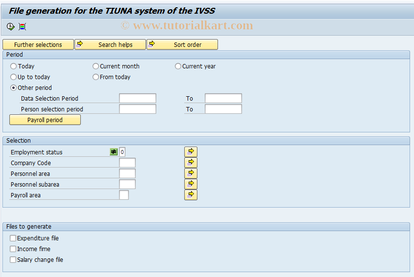 SAP TCode PC00_M17_TIUNA - Archives for TIUNA system