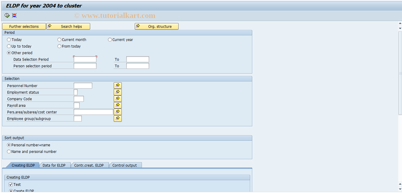 SAP TCode PC00_M18_ELDP_CL - RELDP to cluster