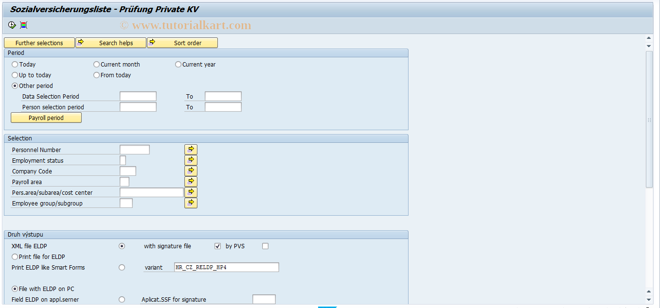 SAP TCode PC00_M18_ELDP_SEND - Sending RELDP