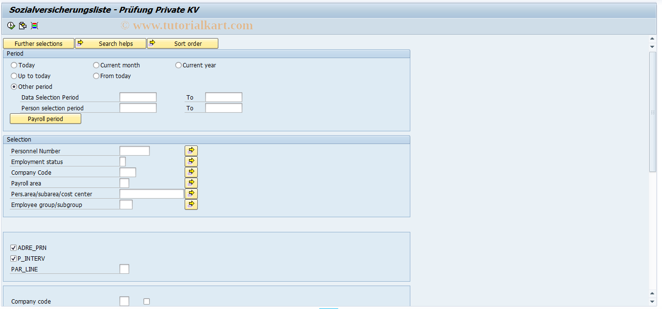 SAP TCode PC00_M18_POJIZP - List for HI insureds