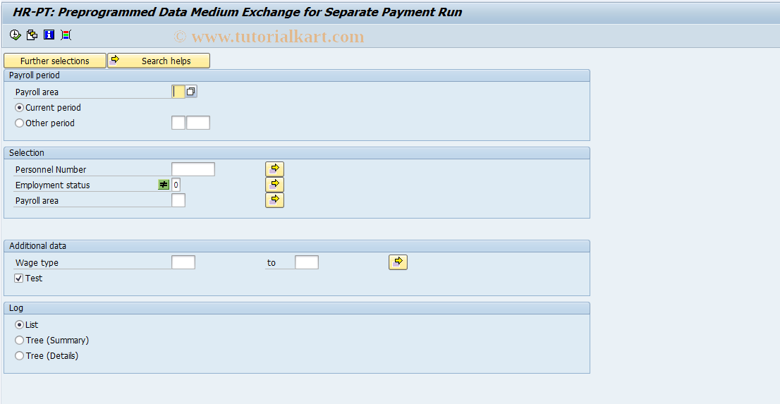 SAP TCode PC00_M19_RPCDTBP0 - Programmed data medium exchange