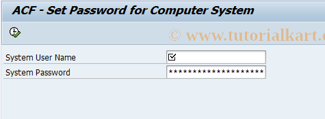 SAP TCode PC00_M20_ACF_SYS_PAS - ACF - Set Computer Syst. Password