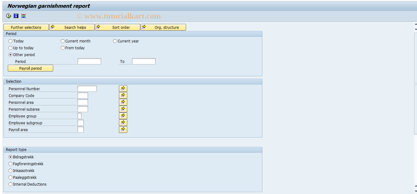 SAP TCode PC00_M20_CGAR - Norwegian garnishment report