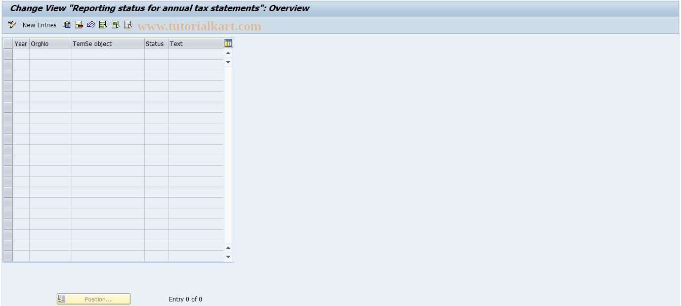 SAP TCode PC00_M20_LTO_5VT0 - Status tax reporting