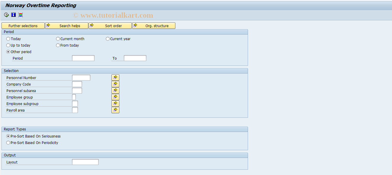 SAP TCode PC00_M20_OVTM - Overtime Reporting