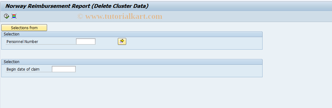 SAP TCode PC00_M20_RMB_DEL - Delete from reimbursement cluster