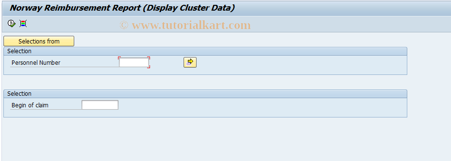 SAP TCode PC00_M20_RMB_DIS - Show reimbursement cluster