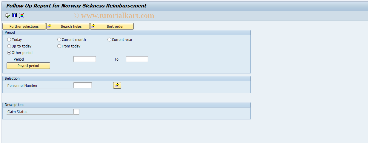 SAP TCode PC00_M20_RMB_PRINT - Print forms for claims