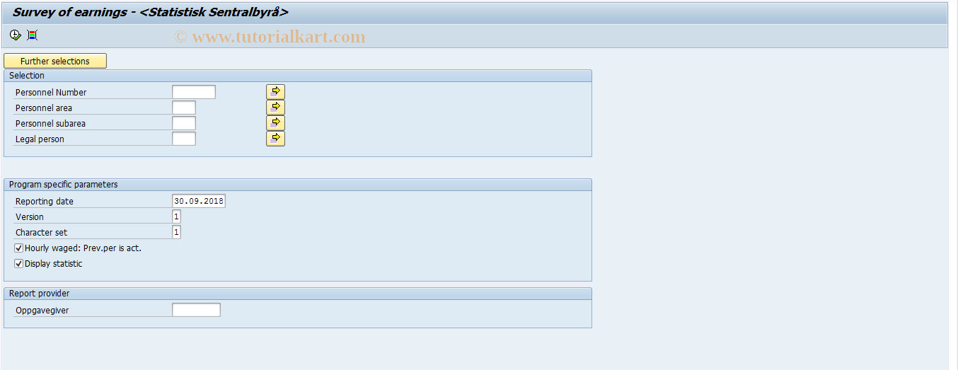 SAP TCode PC00_M20_SSSB - Quarterly stats SSB statistics 20