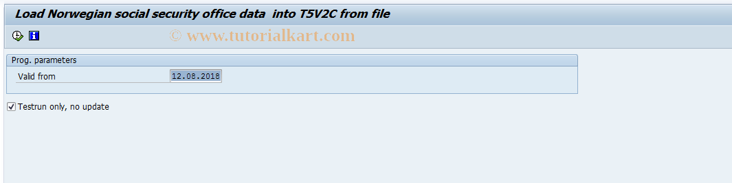 SAP TCode PC00_M20_UTRY - Load Trygdekontor 20