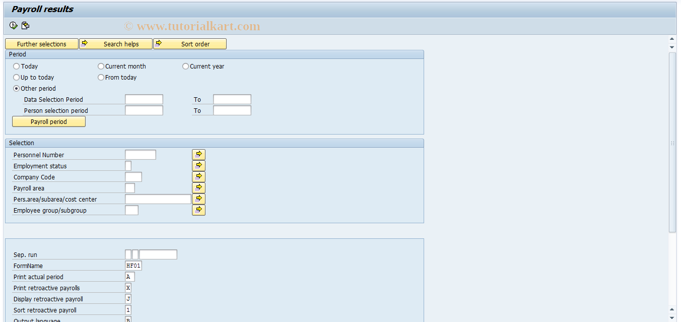 SAP TCode PC00_M21_CEDT - Remuneration statement