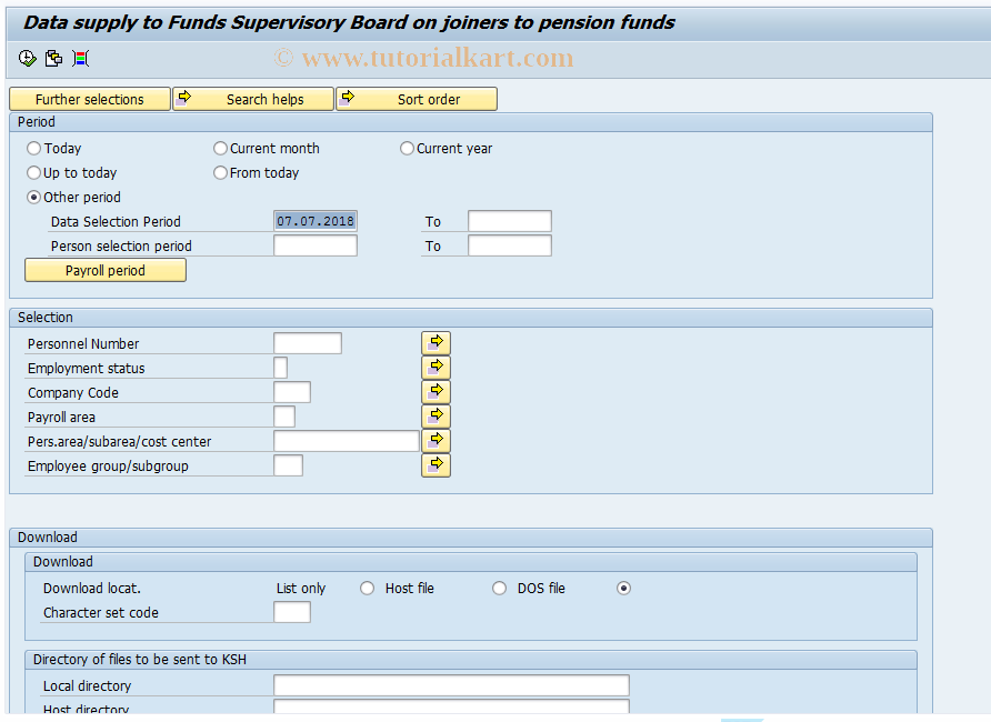 SAP TCode PC00_M21_CPFA - Data supply to supervisory authority