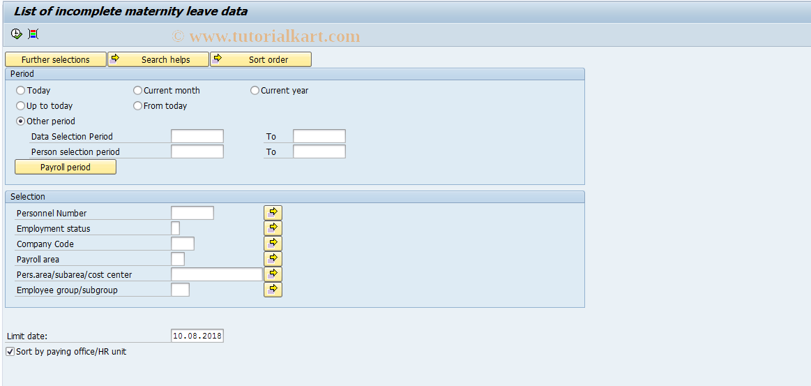 SAP TCode PC00_M21_CTBT - Incomplete maternity leave data