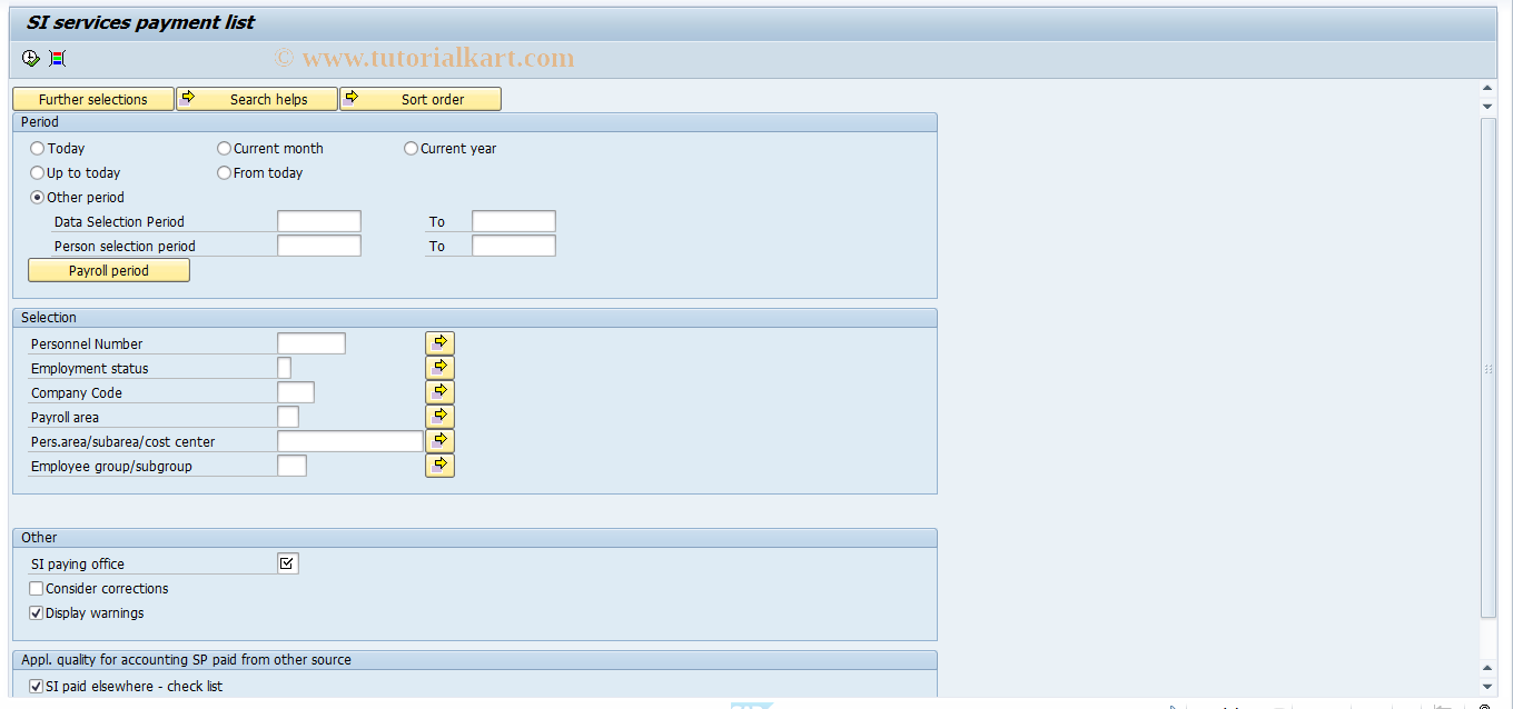 SAP TCode PC00_M21_MENGENTBL5 - SI services payment slip v2